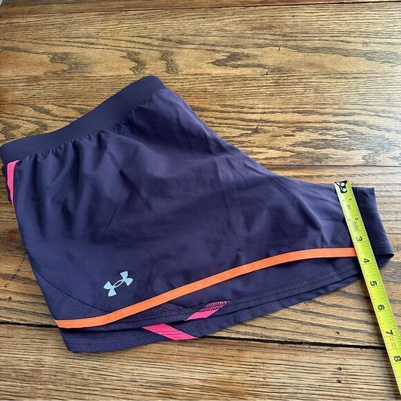 Under Armour Fly By 2.0 Brief Lined‎ Running Shorts Purple Women’s XXL NEW - Picture 7 of 8